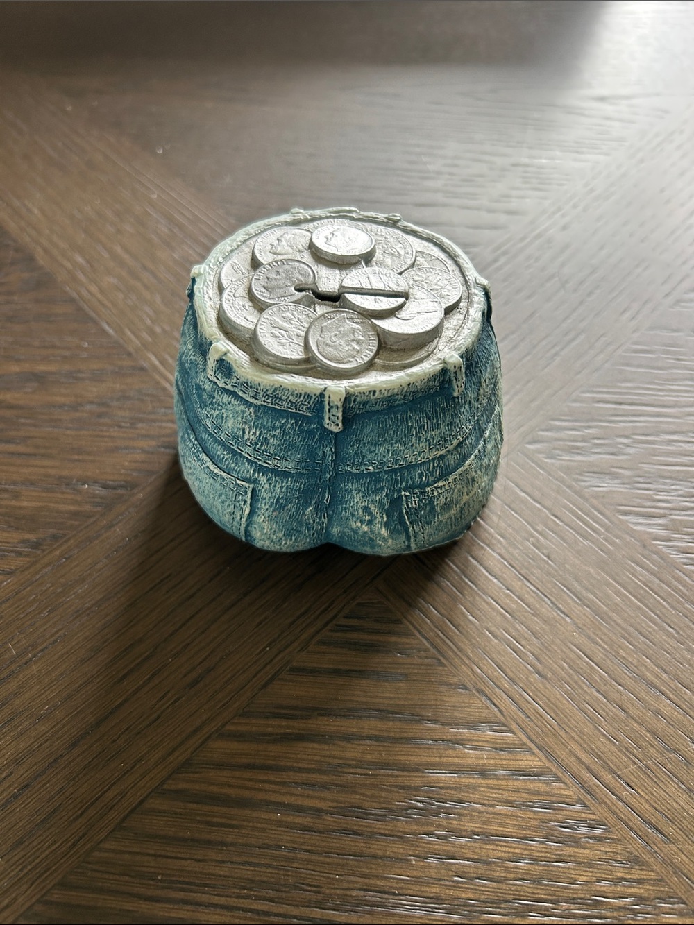 Denim-Look Shorts Piggy Bank VINTAGE EXCELLENT CONDITION Novelty !! - Picture 3 of 5